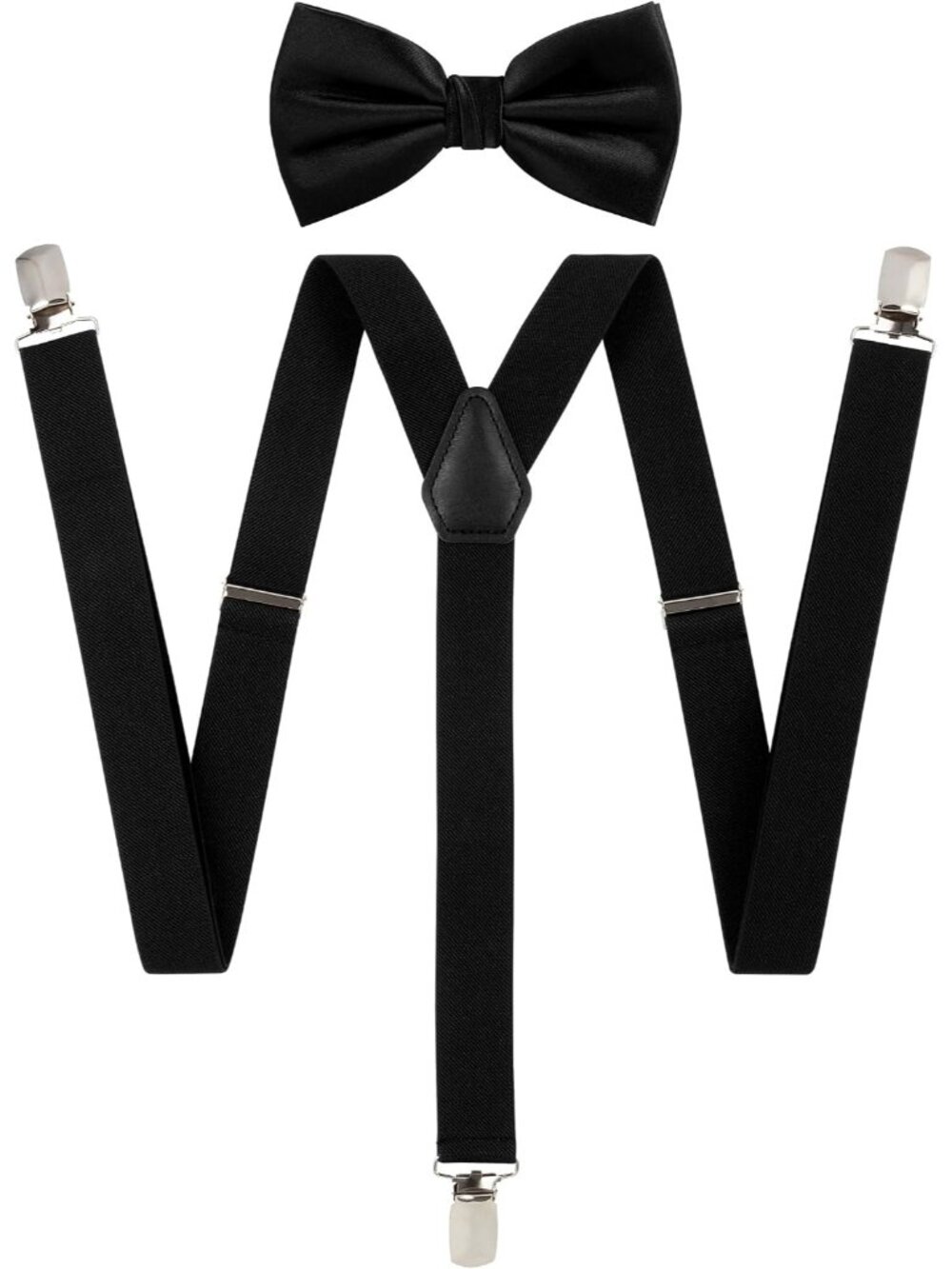 Men's Adjustable Suspenders and Bow Tie Set for Formal Wear